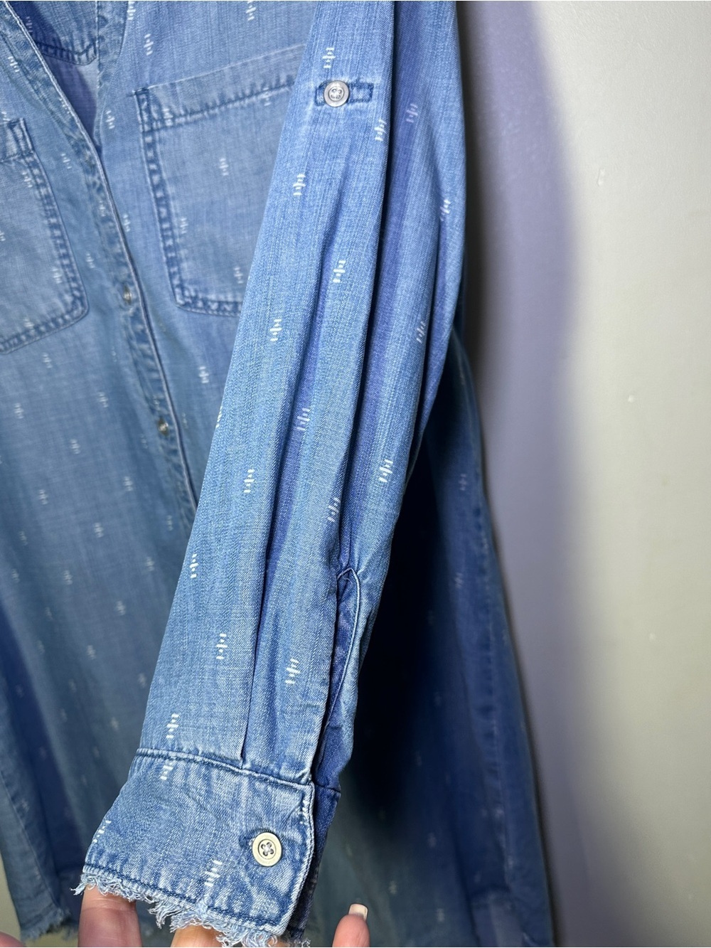 Cloth & Stone MaryLou Chambray Shirt Dress size Small Petite - Picture 7 of 11
